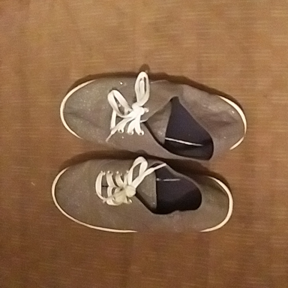 Grey sparkly sneakers